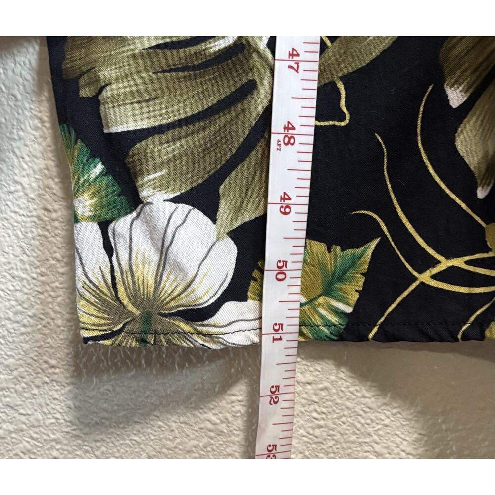 Vintage Floral Maxi Dress Button Front Tropical Hawaiian 90’s Notations Size L - Picture 10 of 10